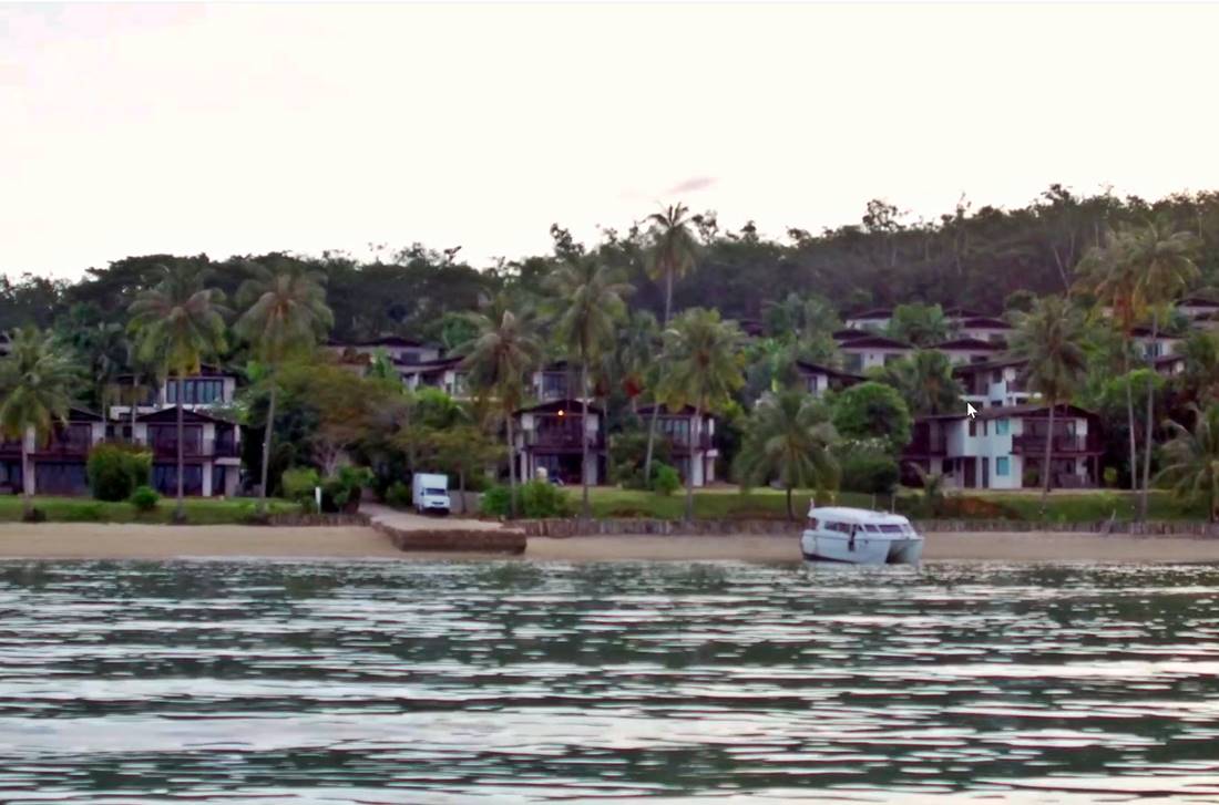 View from the sea of Koh Maphrao Island Coconut Beach
