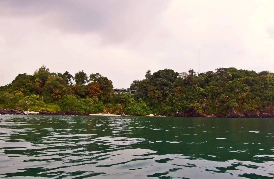View of Koh Tapao Noi Island Beach from the sea