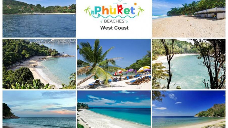 picture composing of the best phuket beaches on the west coast